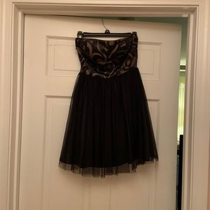 Black strapless dress